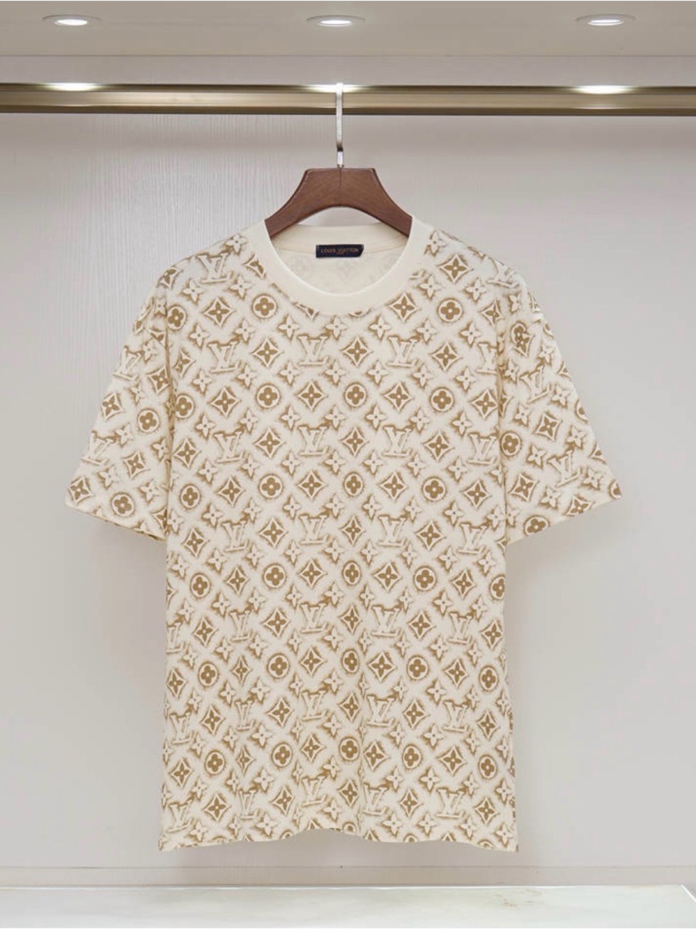 Louis Vuitton Cream & Tan Monogram Short Sleeve Tee